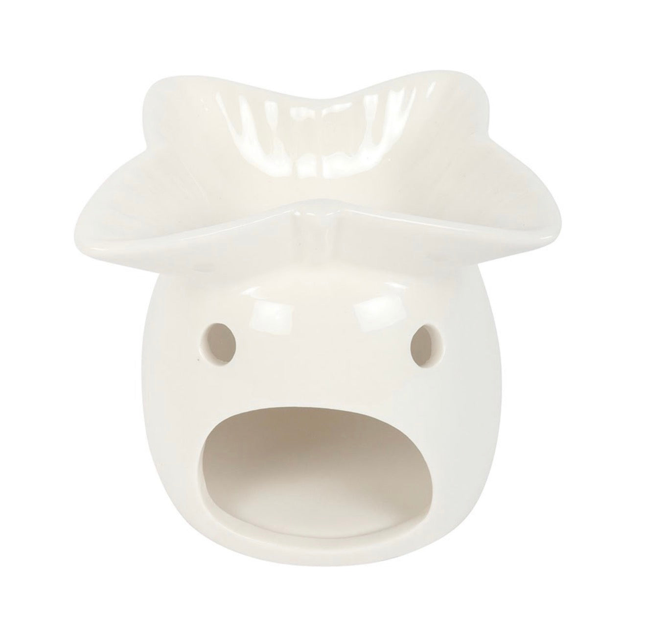 * Pre Order * White Butterfly Dish Wax Burner