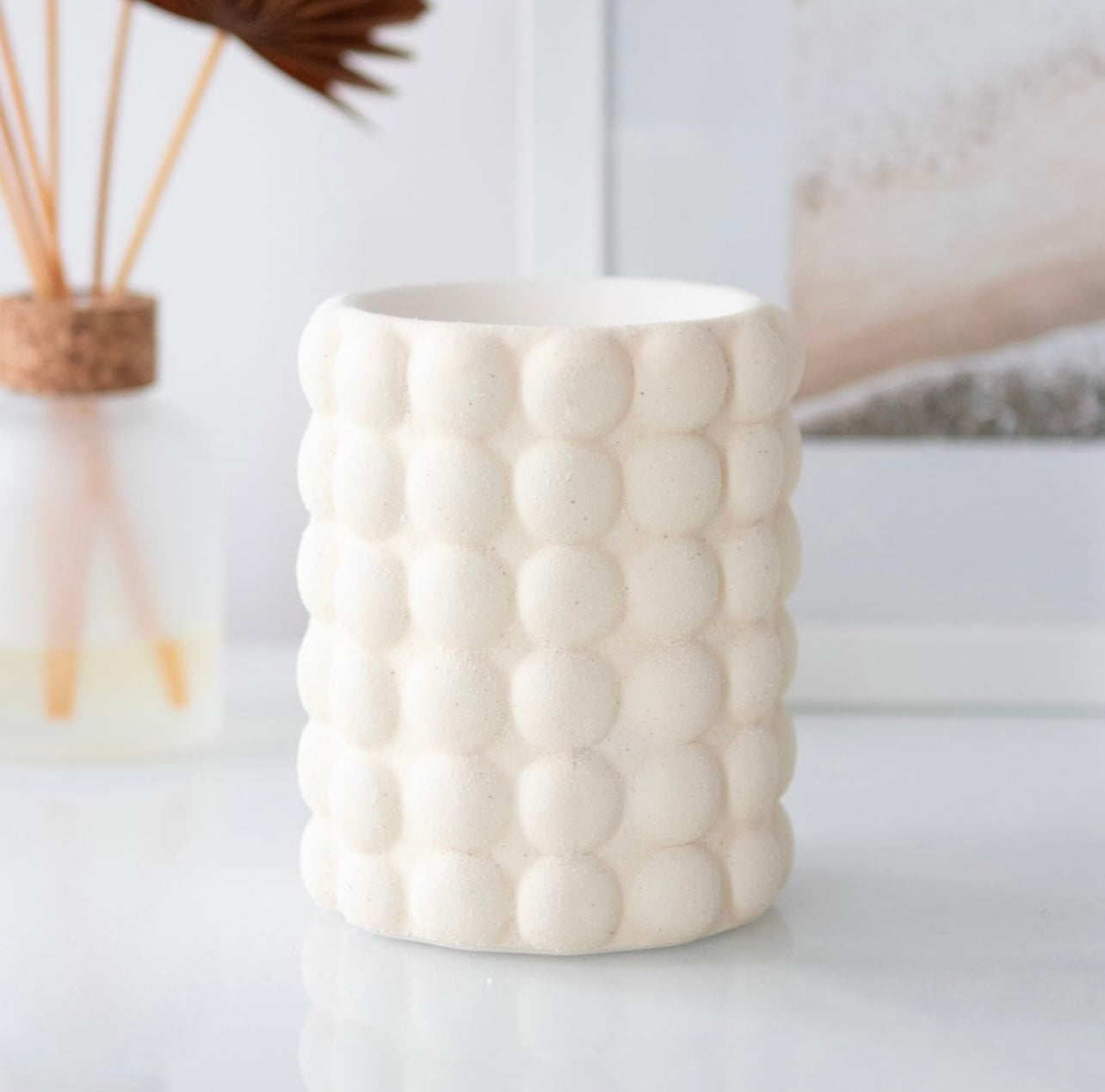 Cream Speckle Bubble Wax Burner