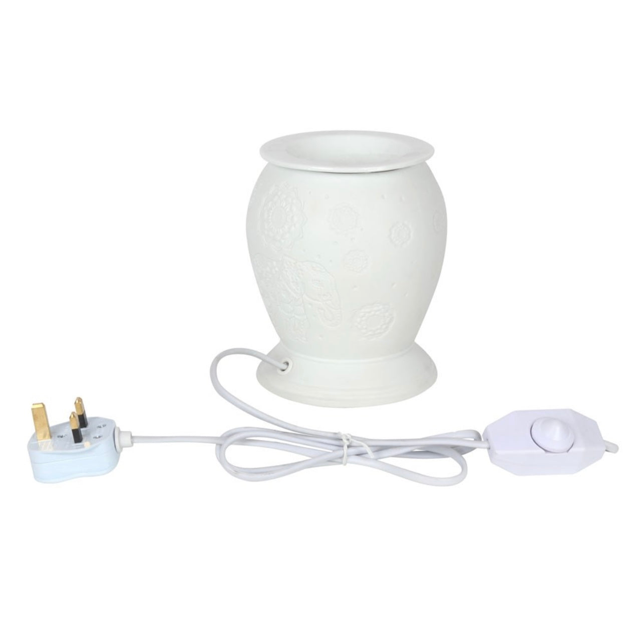 White Ceramic Elephant Electric Wax Burner