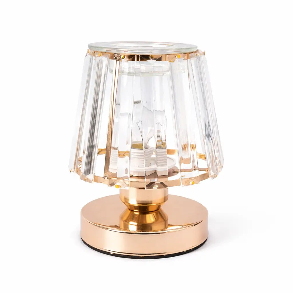 * Pre Order * Electric Wax Warmer A-Line Glass Lamp - Rose Gold