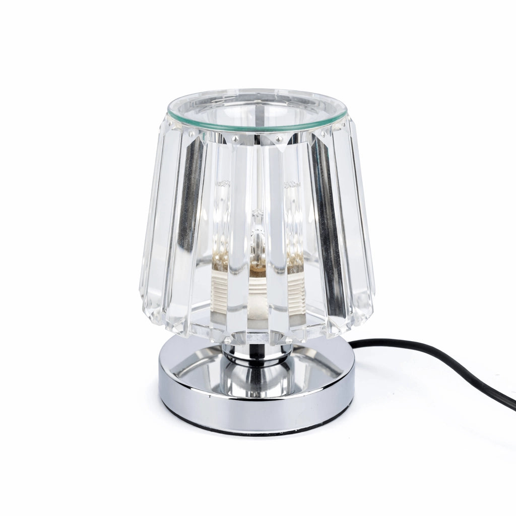 * Pre Order * Electric Wax Warmer A-Line Glass Lamp - Silver