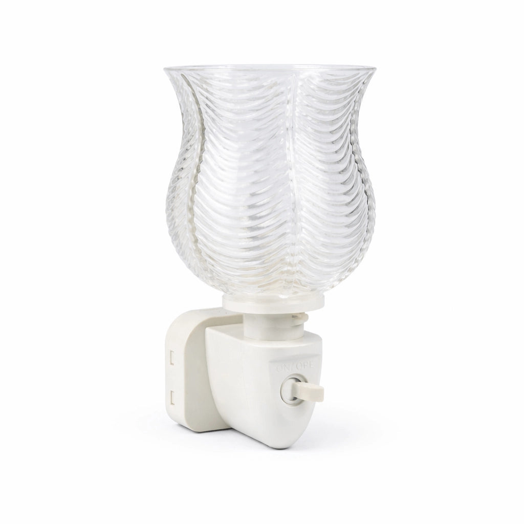 * Pre Order * Wax Warmer Ribbed Glass Plug-in Clear