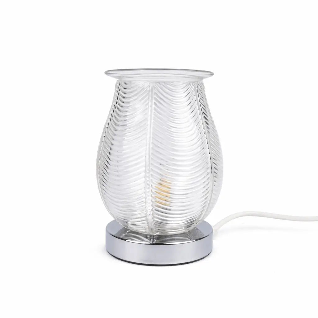 * Pre Order * Electric Wax Warmer Ribbed Glass Clear