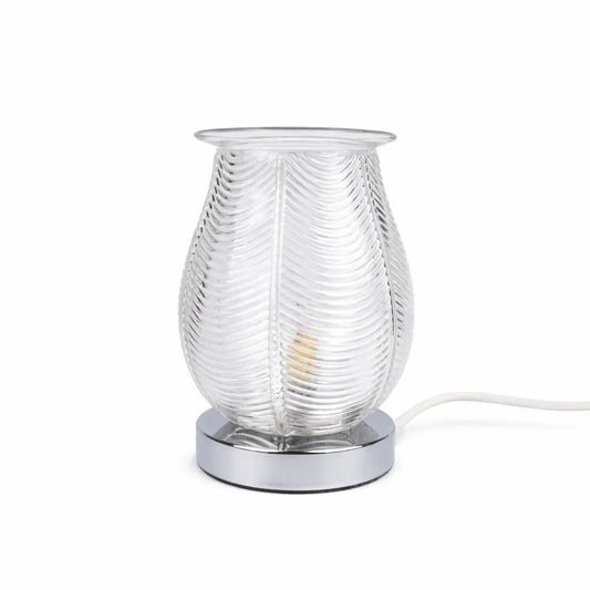 * Pre Order * Electric Wax Warmer Ribbed Glass Clear