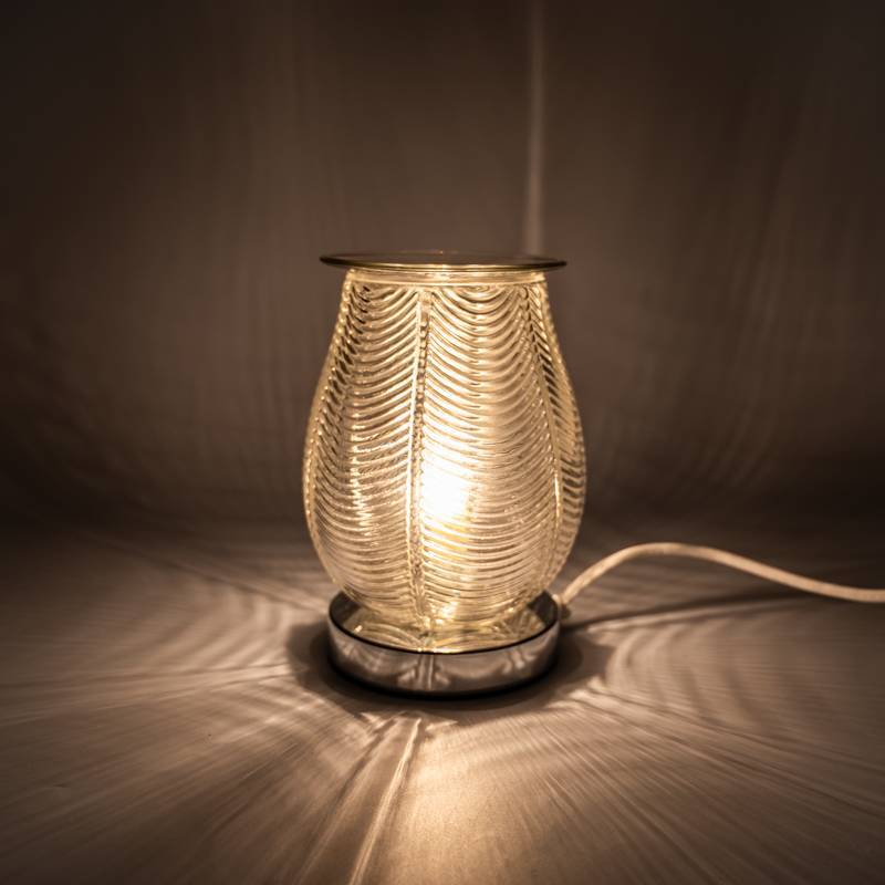 * Pre Order * Electric Wax Warmer Ribbed Glass Clear