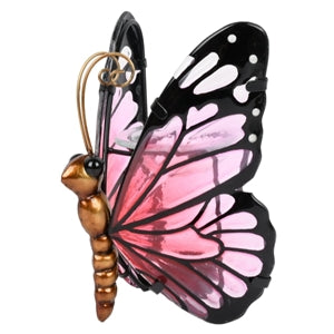 Butterfly Wax Burner / Oil Burner with Glass Wings - Cerise