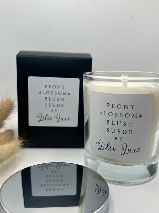 * Pre Order * Peony Blossom & Blush Suede 30cl Candle