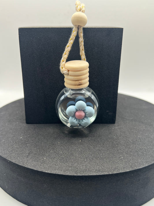 Blue Flower Car Jar